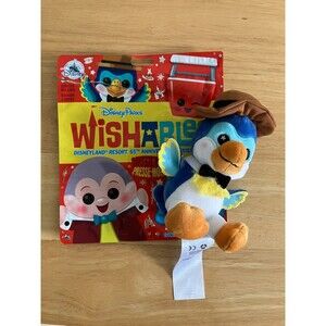 Disney Wishables Disneyland 65th Anniversary Barker Bird Parrot Plush & Bag